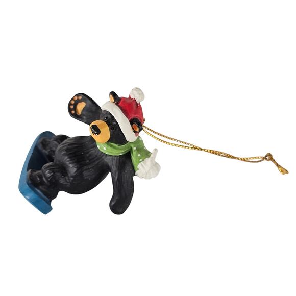 Bearfoots Jeff Fleming Big Sky Carver Snowboarding Bear Ornament 2.75” Christmas - Picture 12 of 16